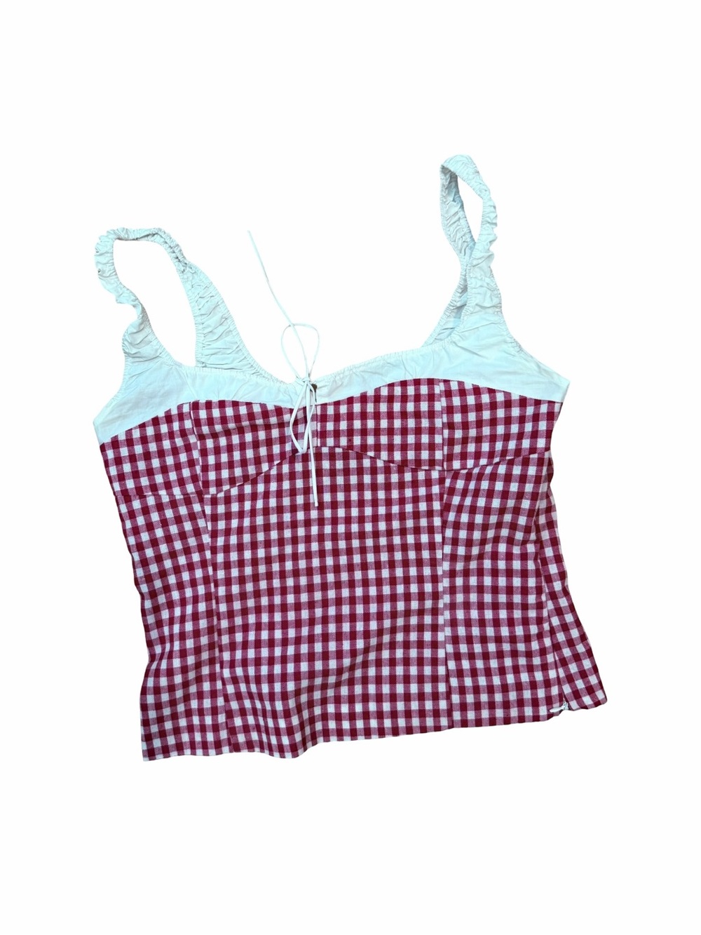 Elodie Bruno Gingham Fitted Top
